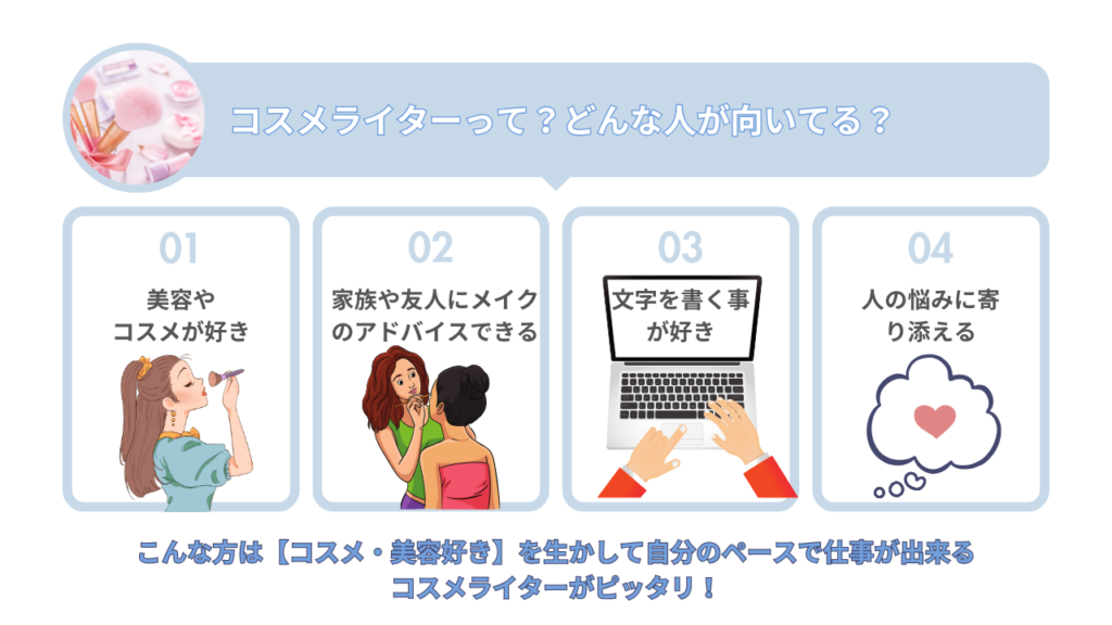 どんな人がコスメライターに向いている？