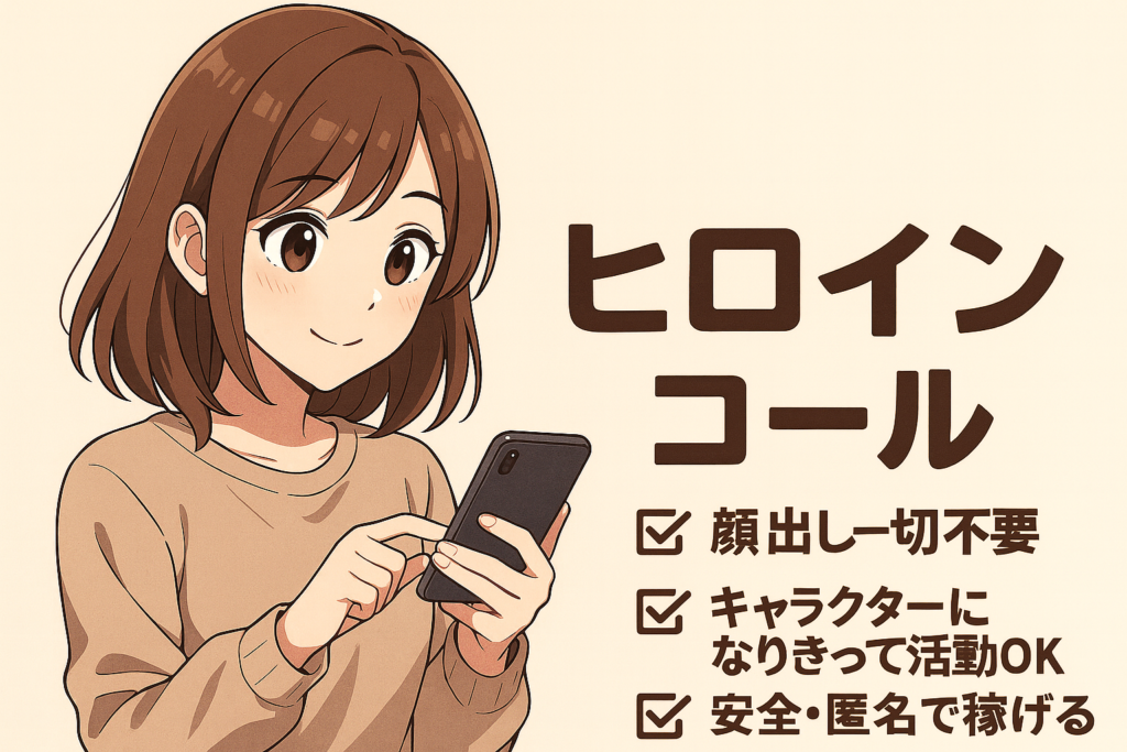 ヒロインコール｜顔出し不要・キャラクターになりきって安全に稼げる在宅副業