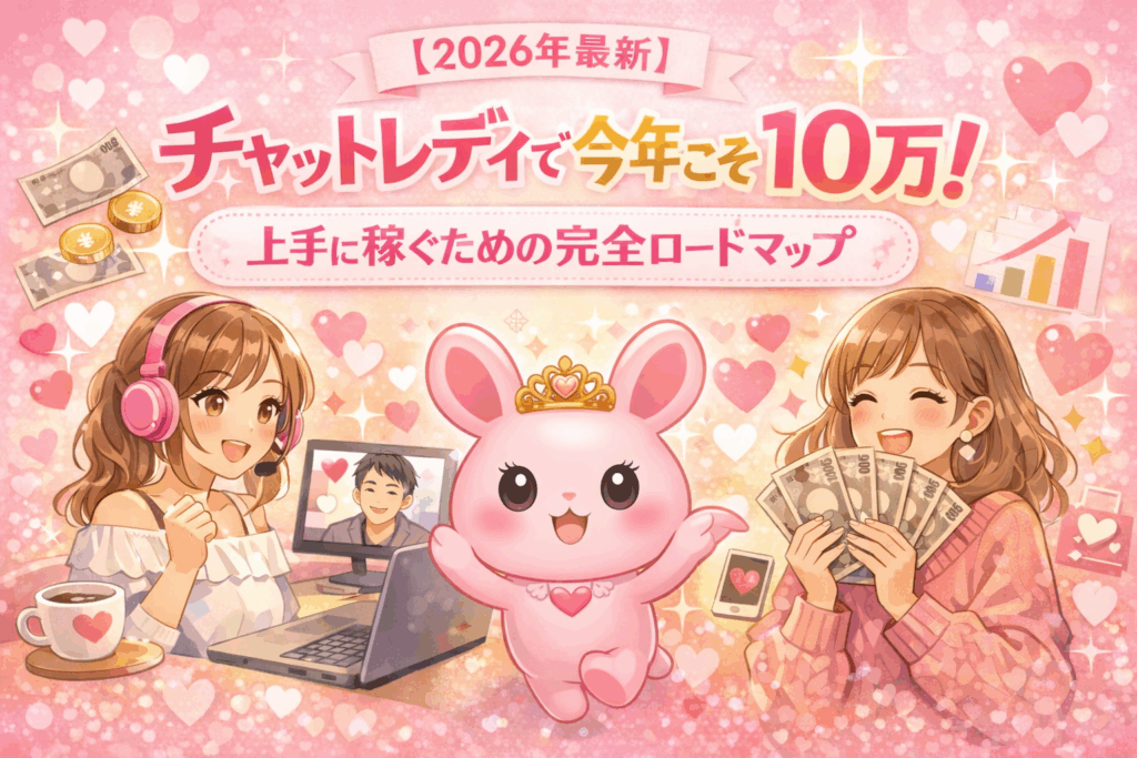 【2026年最新】チャットレディで今年こそ月10万!上手に稼ぐための完全ロードマップ