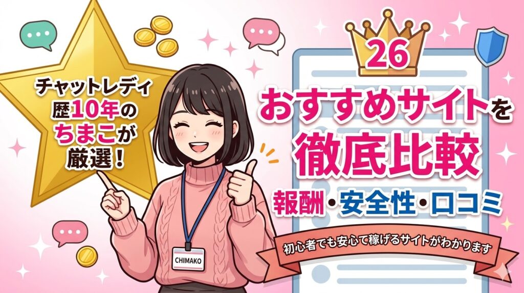 【2026年最新】チャットレディおすすめ比較ランキング26選！安全に稼げるサイト・事務所を徹底解説