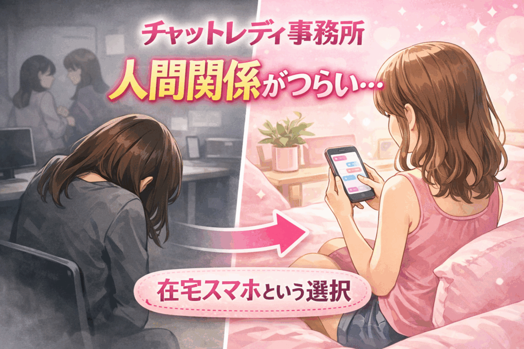 チャットレディ事務所の人間関係がつらい時の対処法｜次の事務所・直接契約・在宅スマホへの切り替え方
